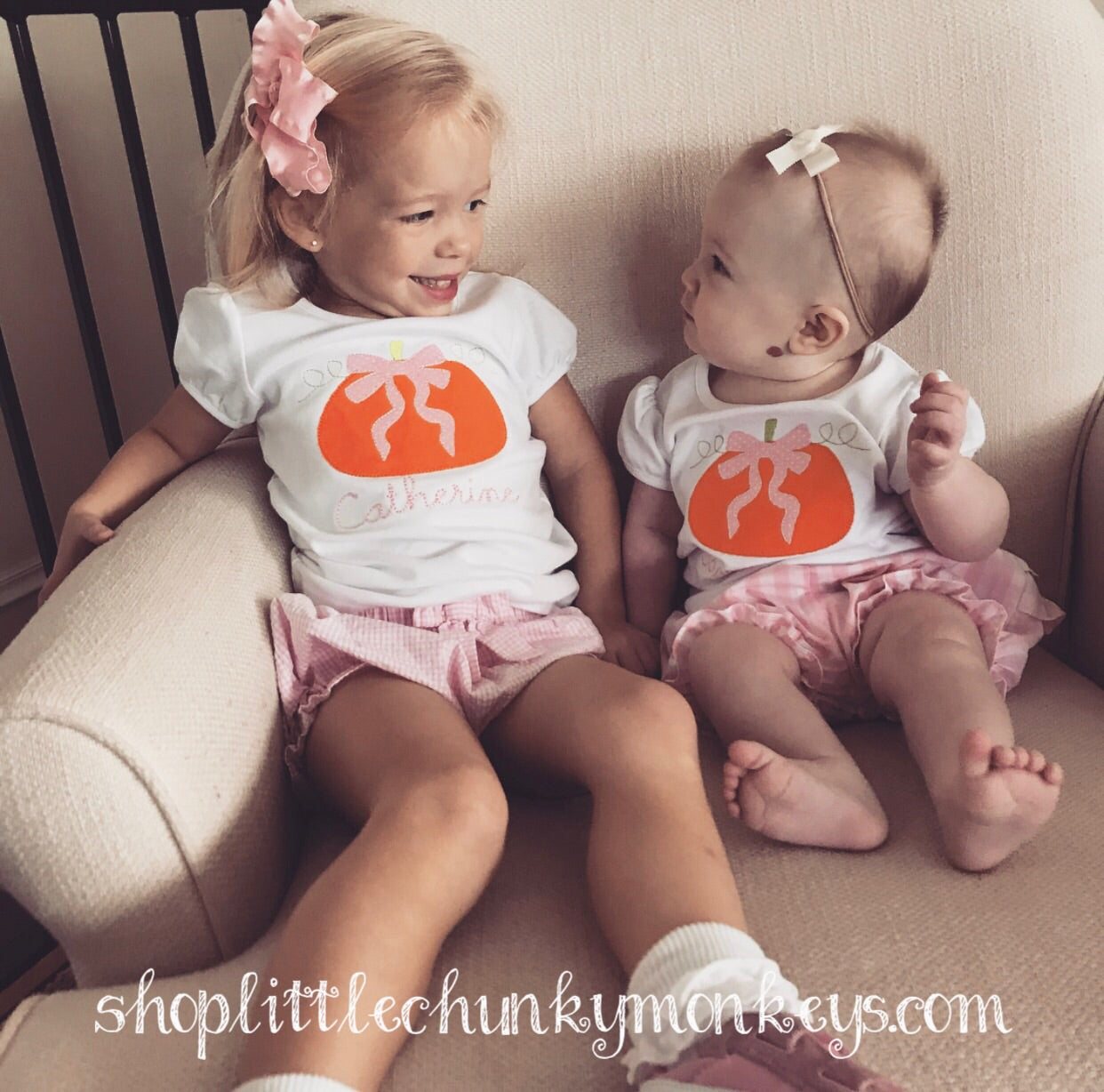 Girl Fall Shirt - Personalized Pumpkin with Bow