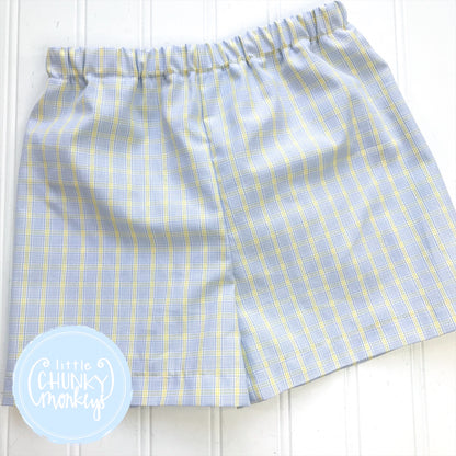 Light Blue and Yellow Windowpane Custom Bottoms