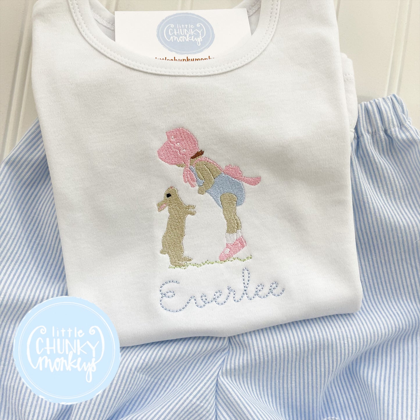 Girl Shirt - Bonnet Baby & Bunny