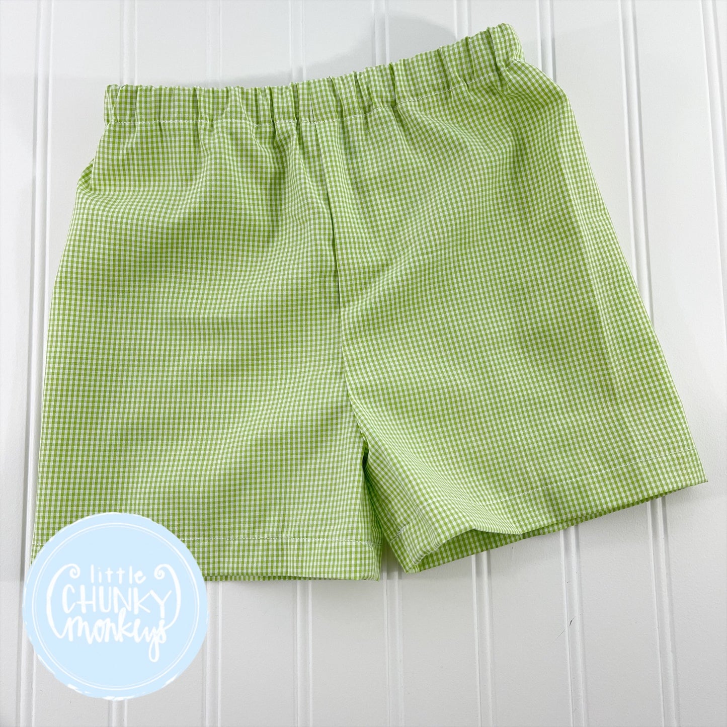 Light Green Gingham - Classic Shorts - 6m & 4T