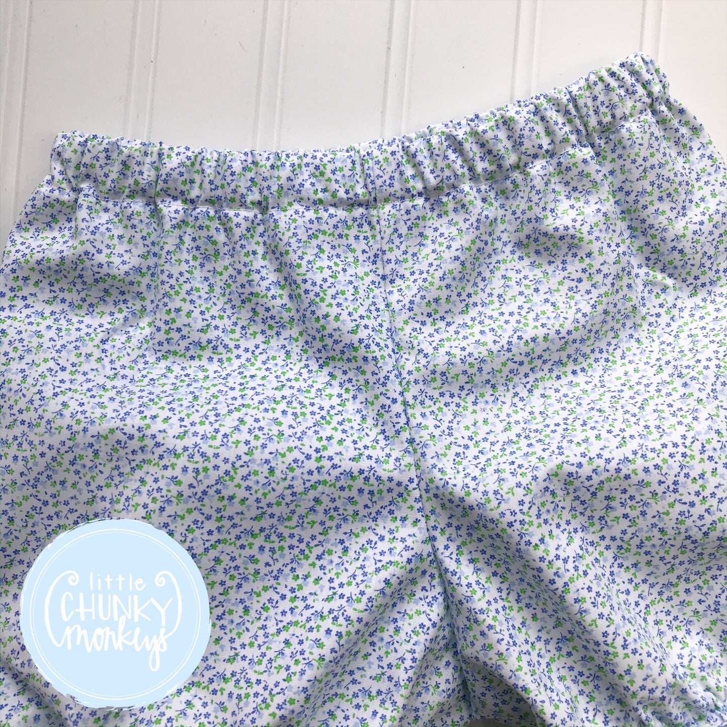 Blue and Green Floral Bottoms