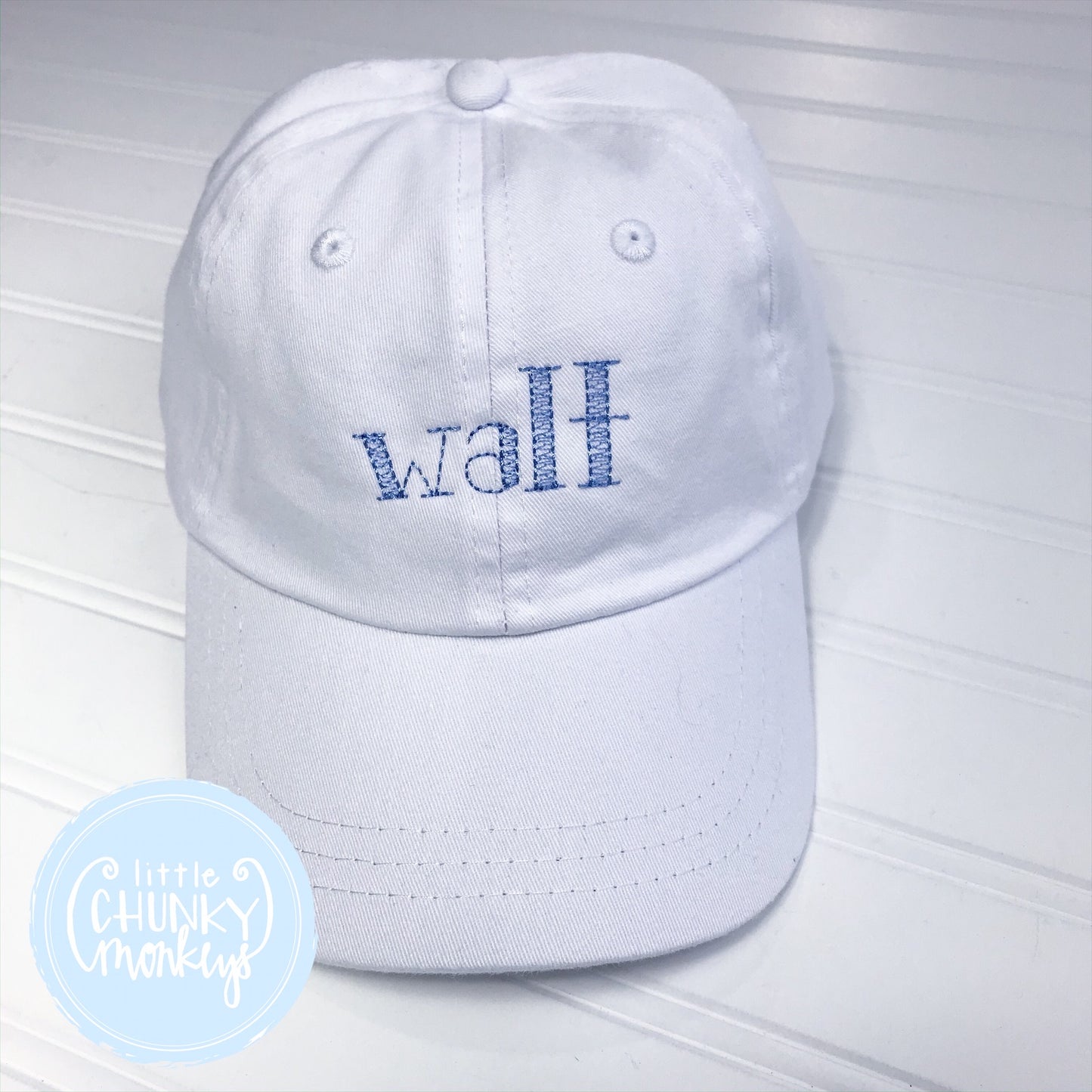 Toddler Kid Hat - Name on White Hat