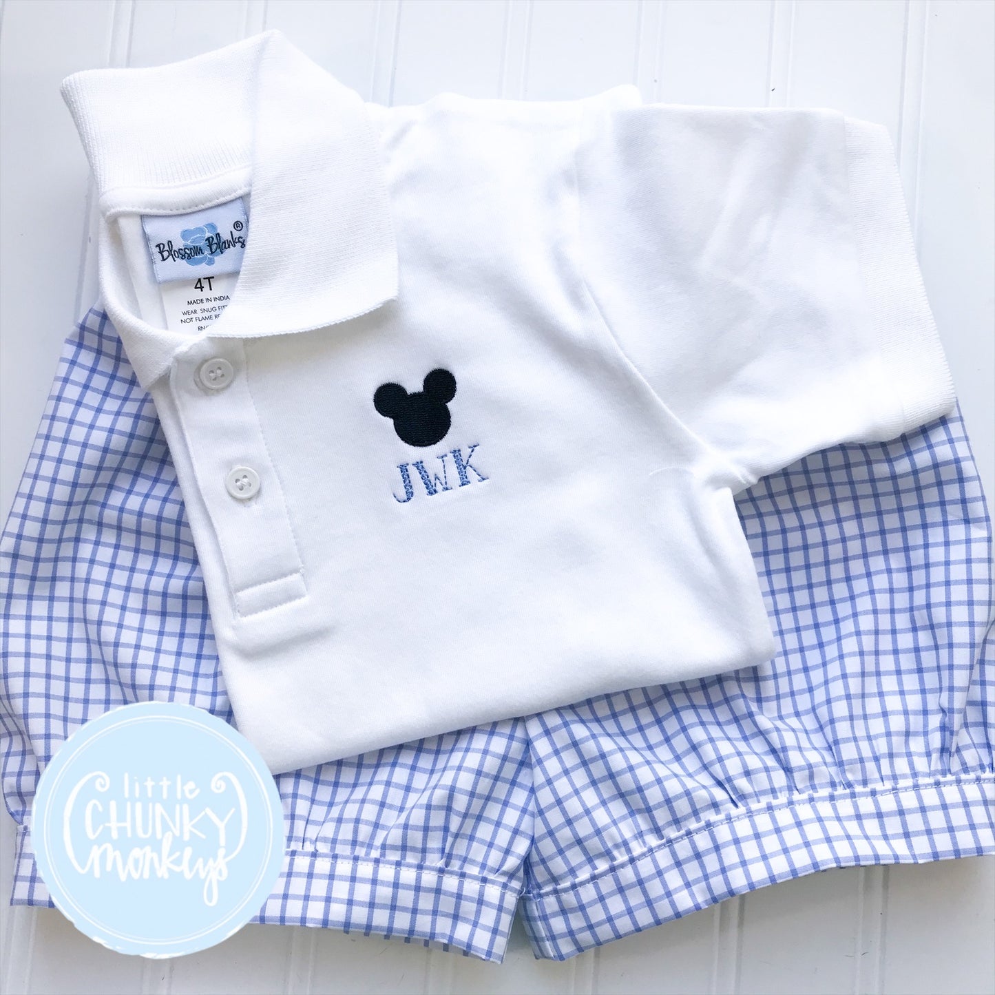 Boy Polo Shirt- Stitch Mouse