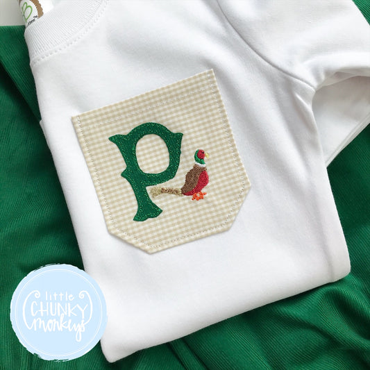 Boy Shirt - Custom Fabric Pocket Shirt with Pheasant