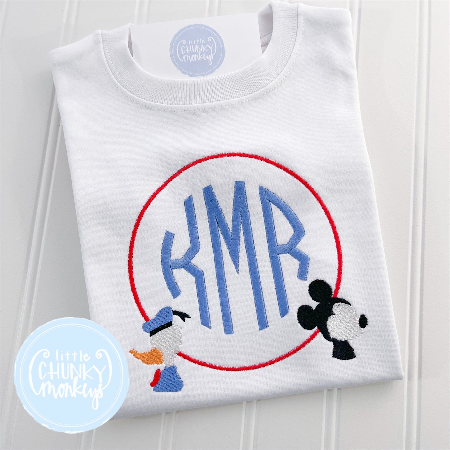 Boy Shirt - Mouse and Friend Monogram