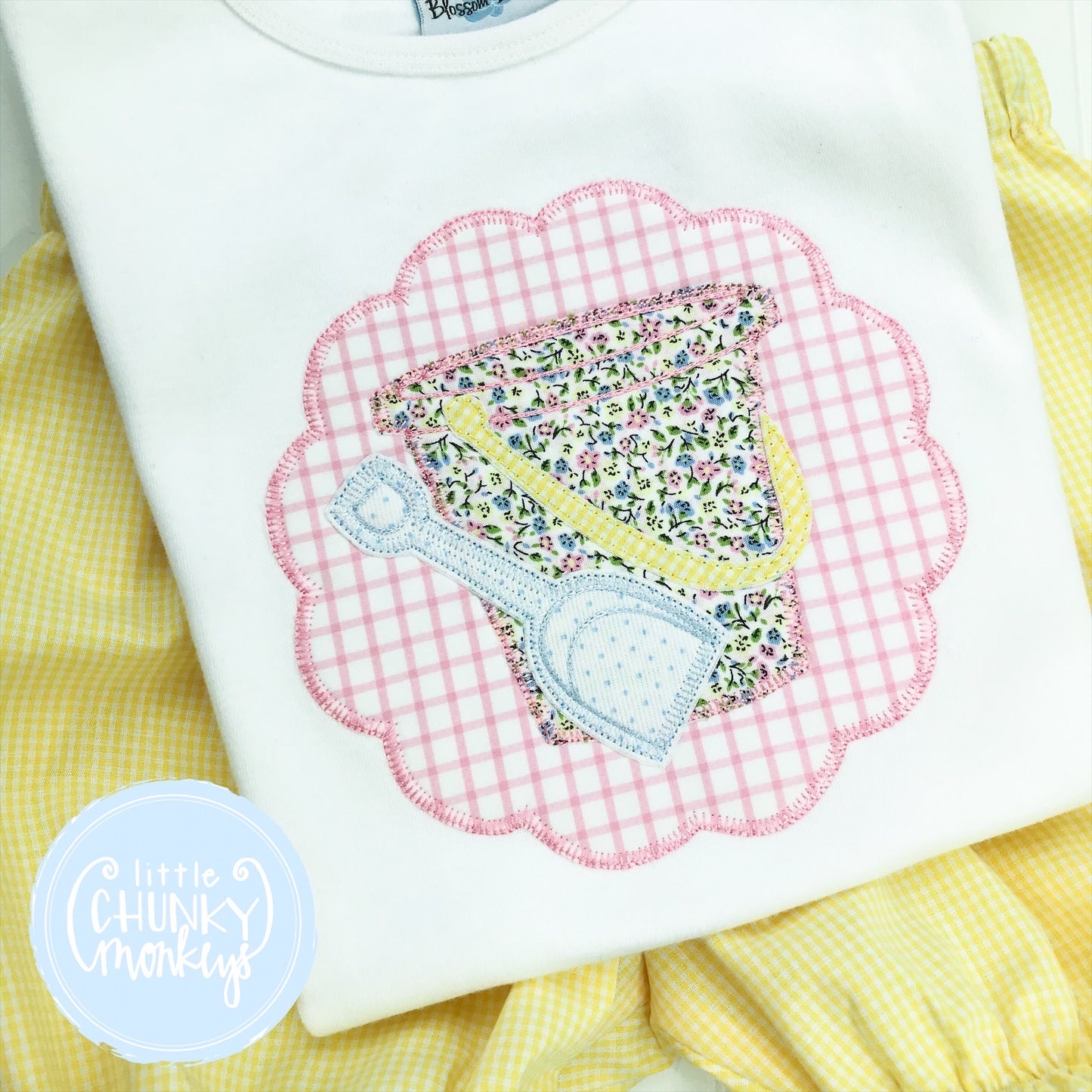 Girl Shirt - Applique Sand Pail and Shovel