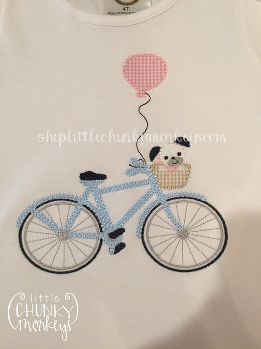 Girl Shirt - Dog on Bike