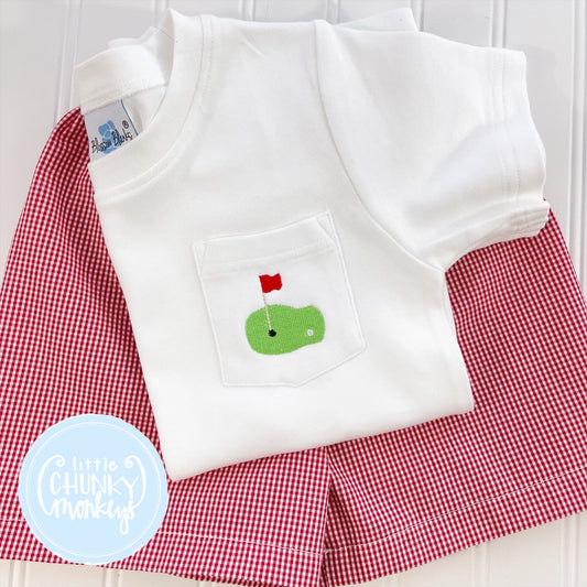 Ready to Ship - Boy Pocket Shirt - Mini Golf - 5T Short Sleeve